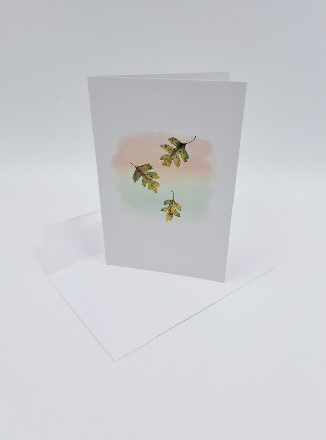 Wenskaart bladeren, ik denk aan je