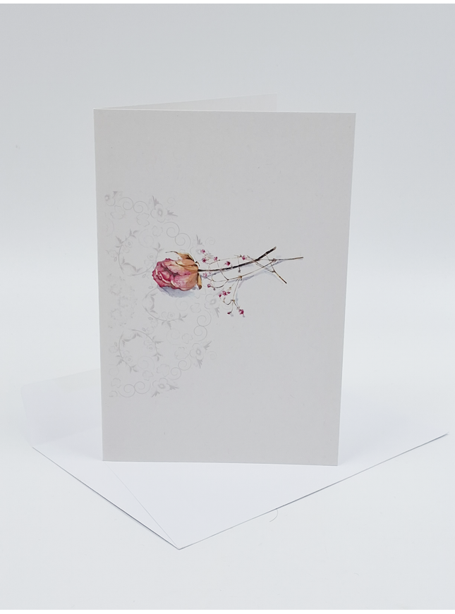 Greeting card rose