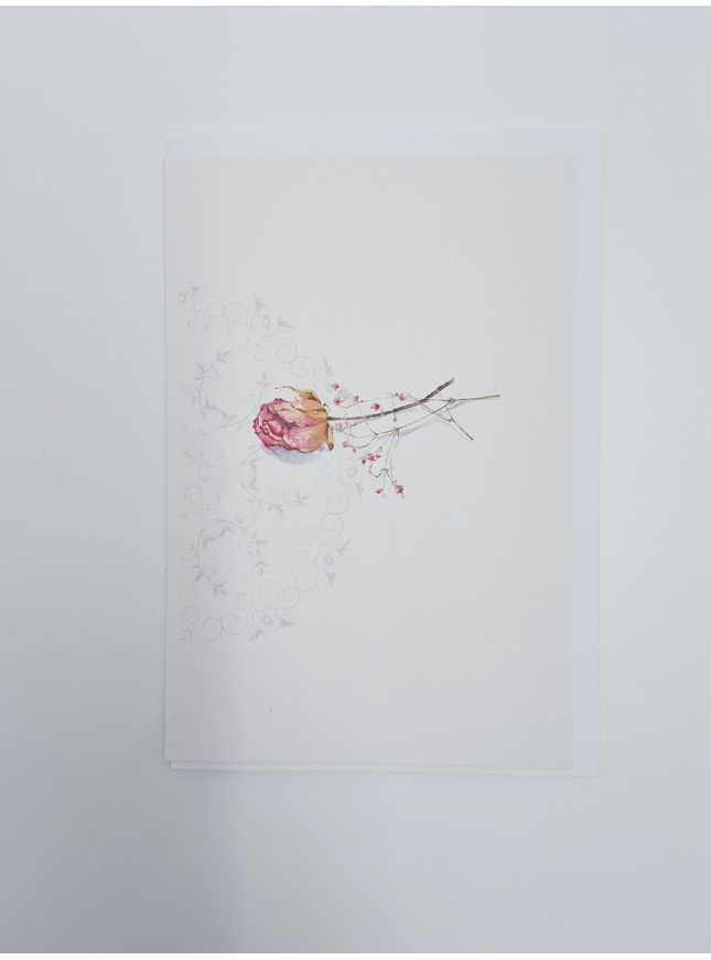 Greeting card rose