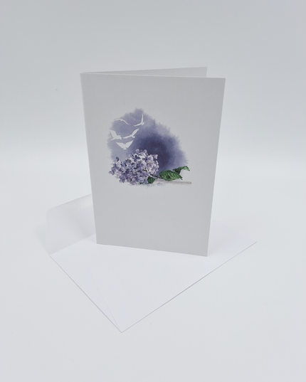 Wenskaart hortensia condoleance