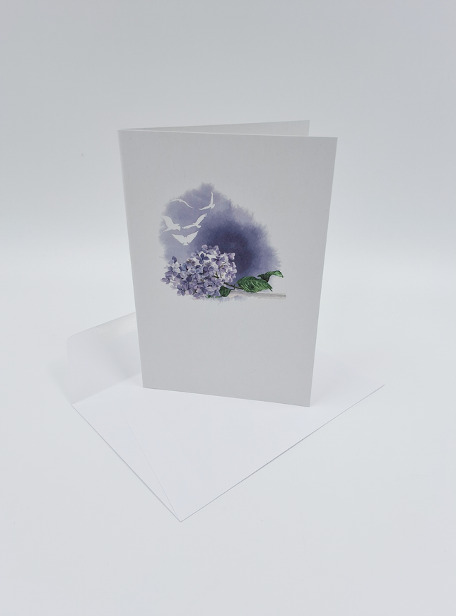 Wenskaart hortensia condoleance