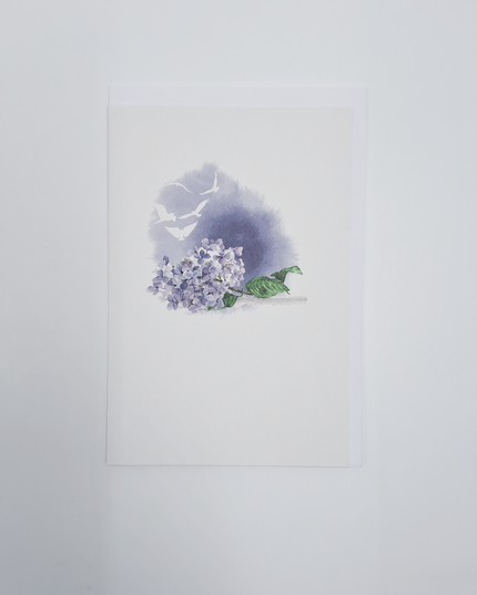 Wenskaart hortensia condoleance