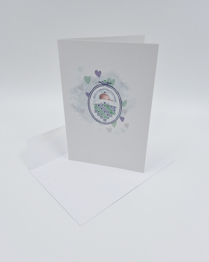 wenskaart geboorte blauw