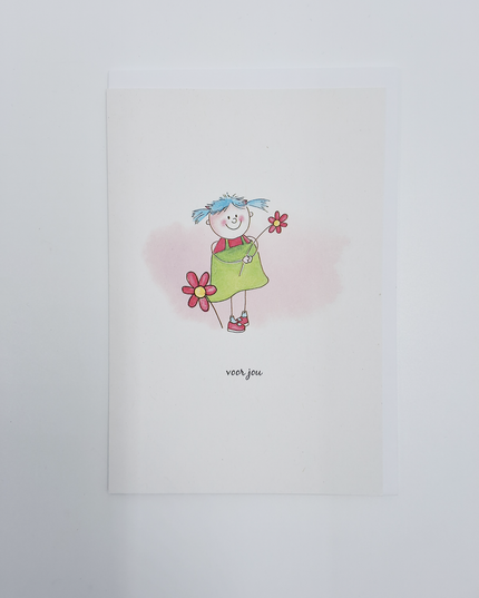 Wenskaart kindje voor jou