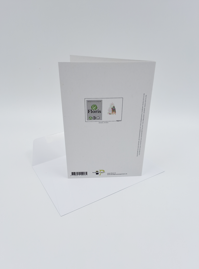 Wenskaart stoel met cadeau