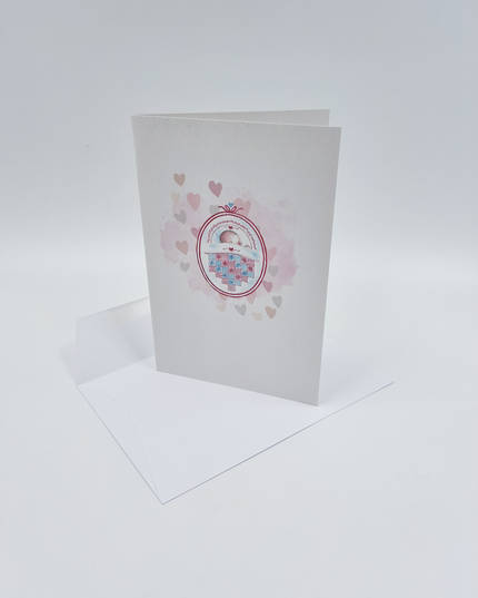 wenskaart geboorte roze