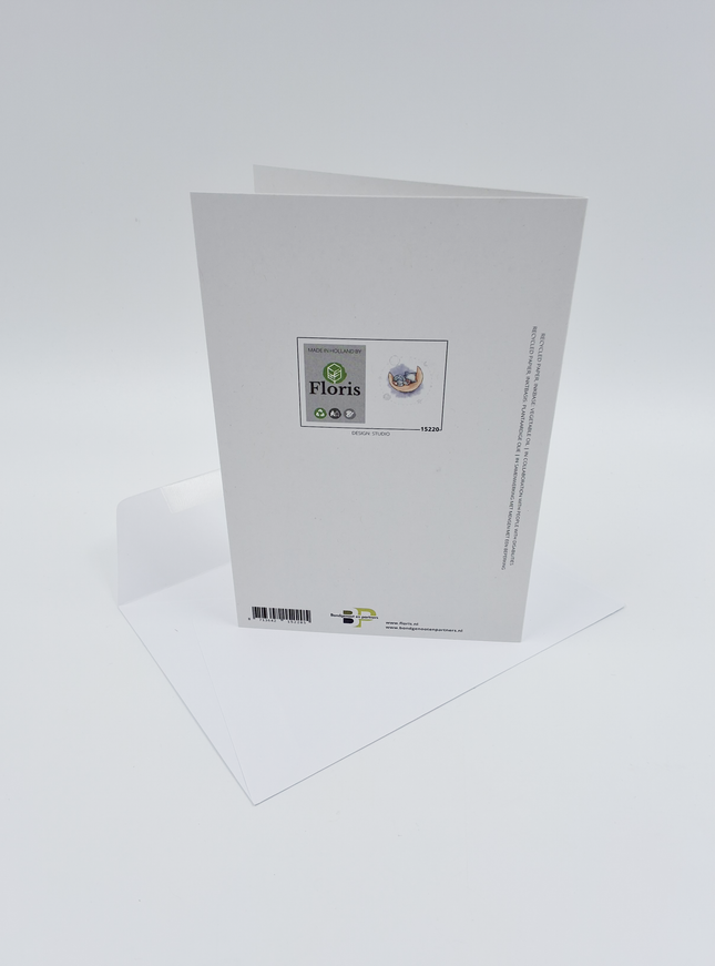 Wenskaart kind op de maan