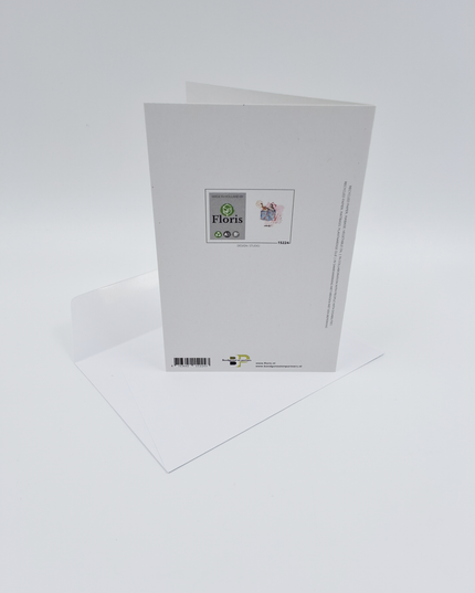 wenskaart vogeltjes en cadeau