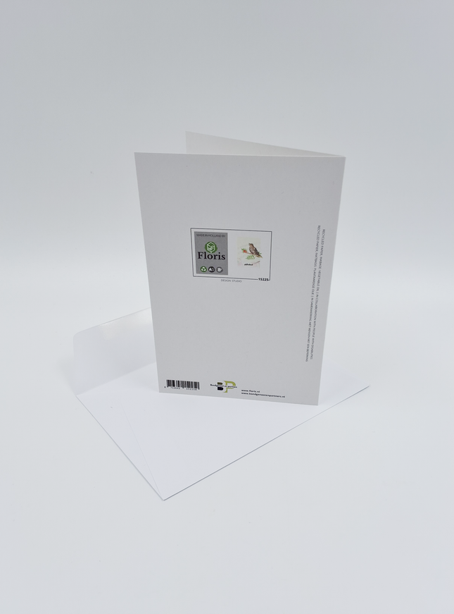 wenskaart vogel, gefeliciteerd