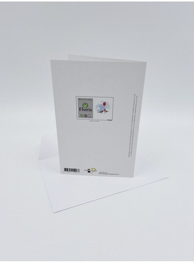 wenskaart vogels met ballon