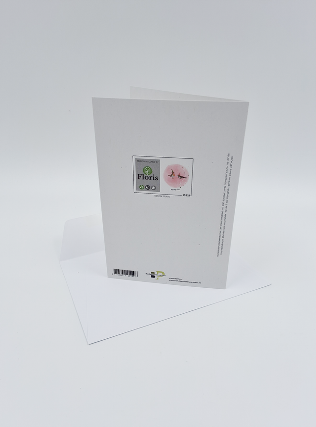 wenskaart vogels, piep piep hoera