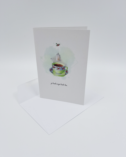 Wenskaart kopje, je bent mijn best-tea