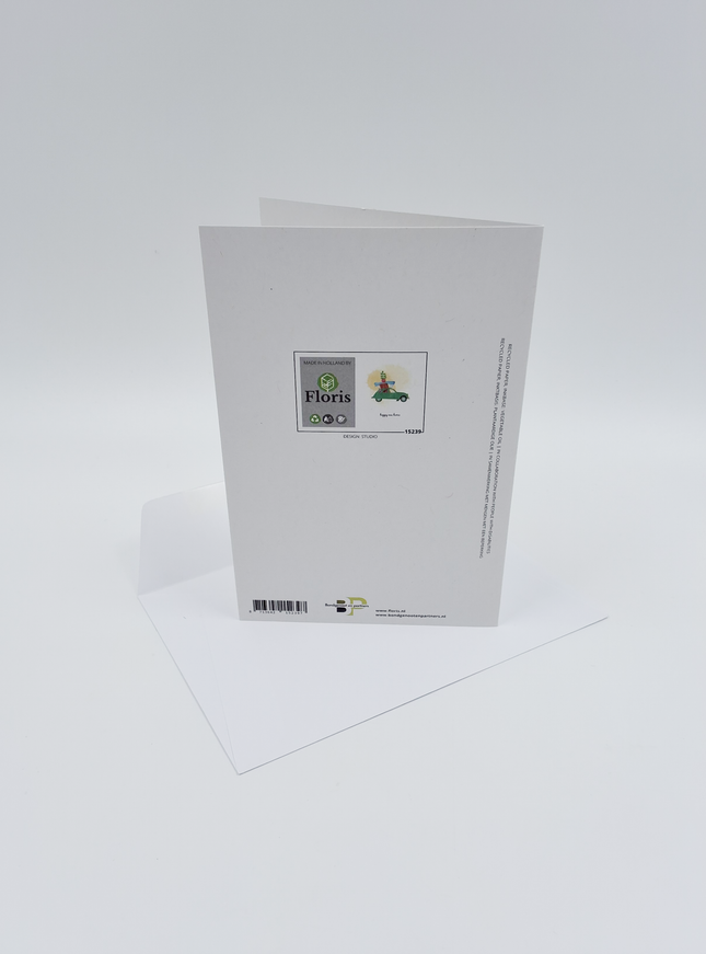 Wenskaart auto, happy new home