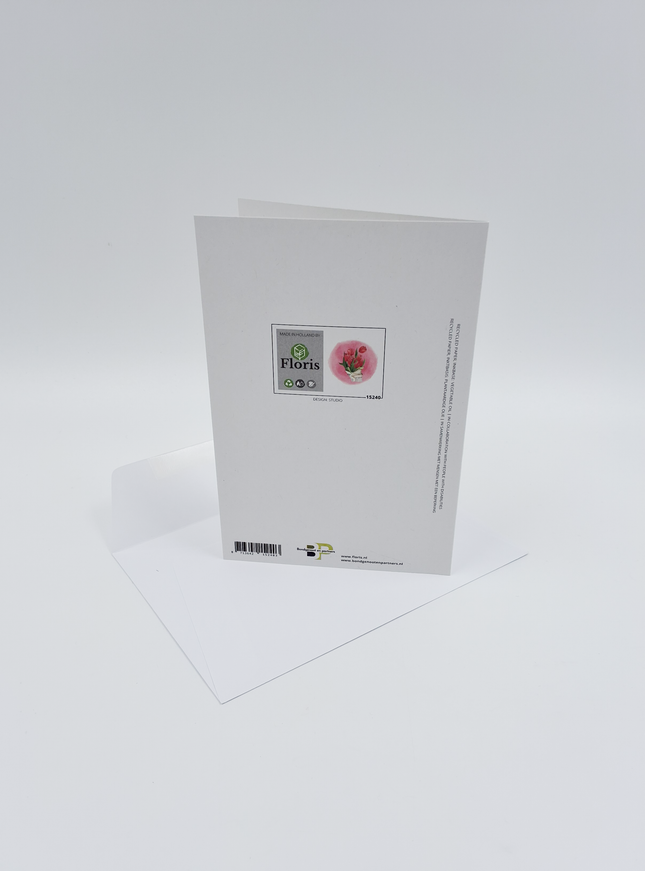 Wenskaart bos tulpen