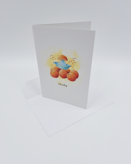 Wenskaart sinaasappels, beterschap