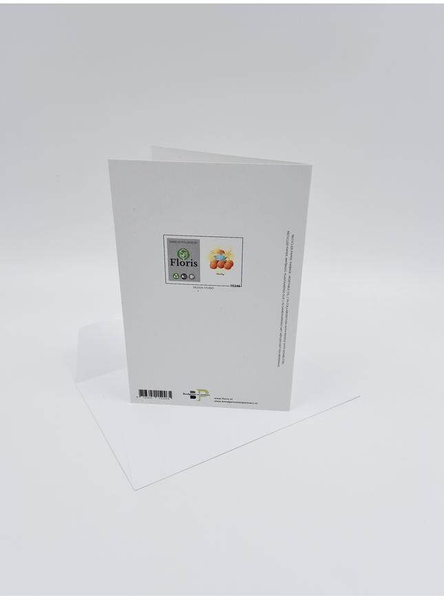 Orange greeting card, get well soon