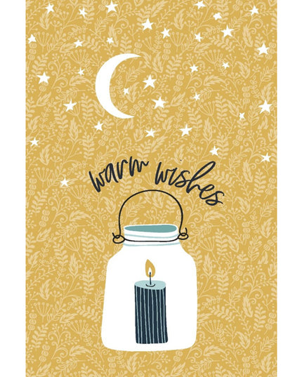 Kerst ansichtkaart lichtjes (5x)