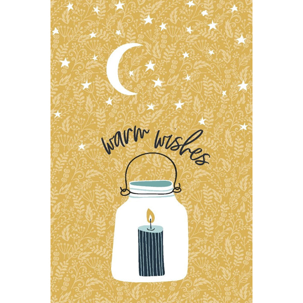 Kerst ansichtkaart lichtjes (5x)