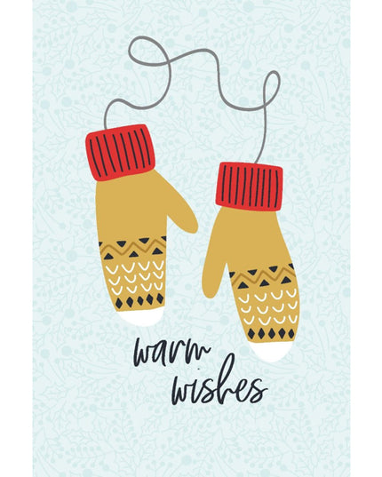 Kerst ansichtkaart wanten (5x)