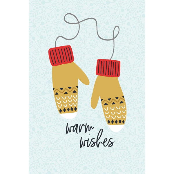 Kerst ansichtkaart wanten (5x)