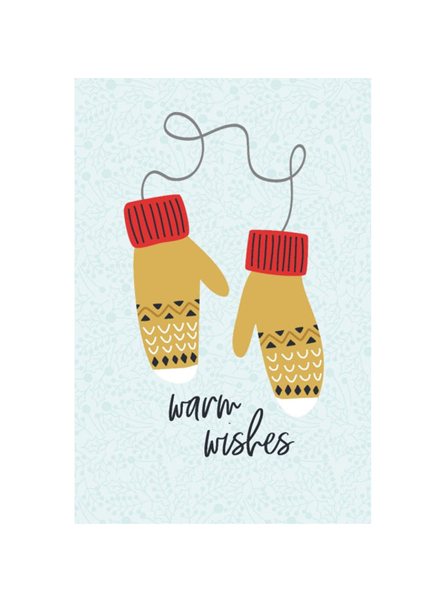 Kerst ansichtkaart wanten (5x)