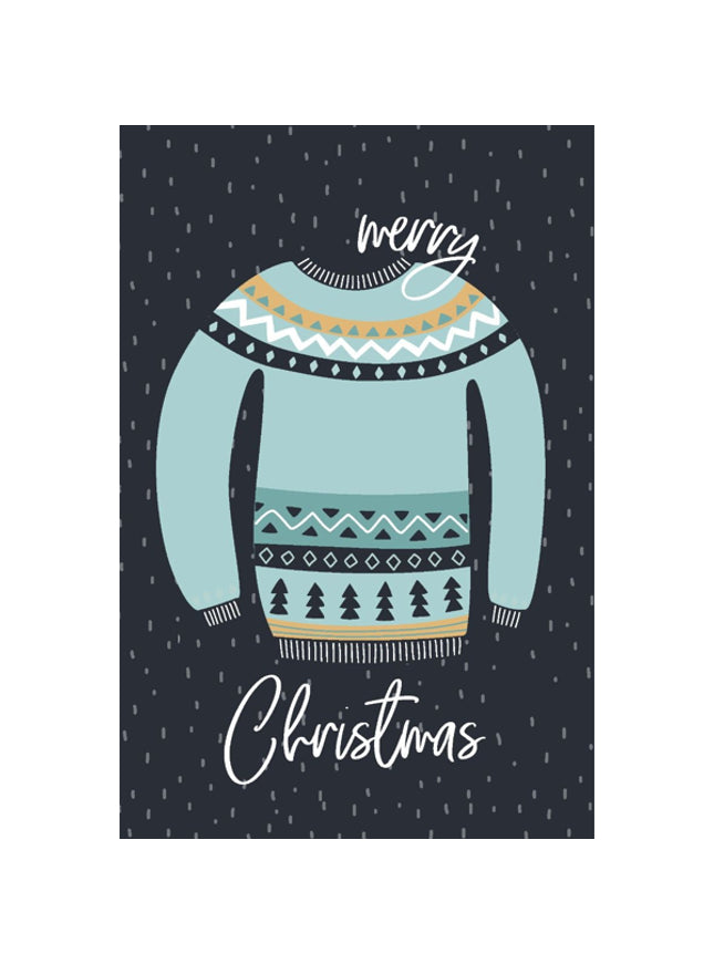Kerst ansichtkaart trui (5x)