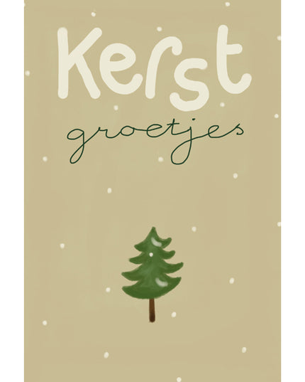 Kerst ansichtkaart kerst groetjes (5x)