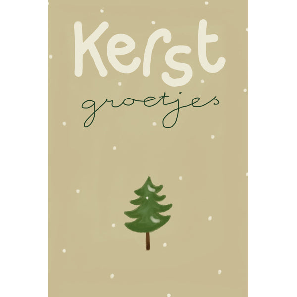 Kerst ansichtkaart kerst groetjes (5x)