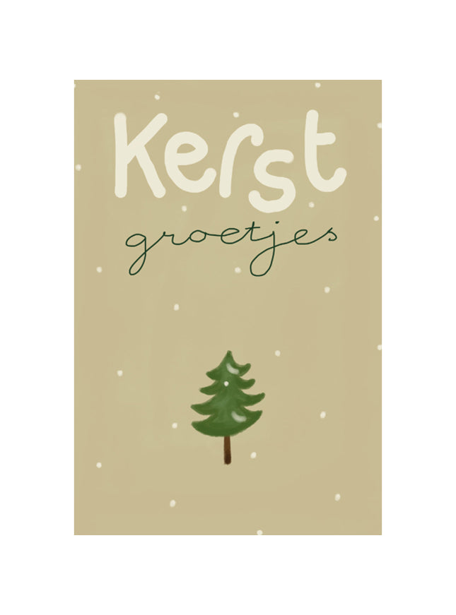 Kerst ansichtkaart kerst groetjes (5x)