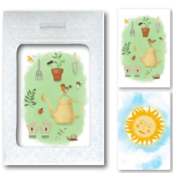 Wenskaarten tasje 6x tuin en natuur (F10083 + F10084)
