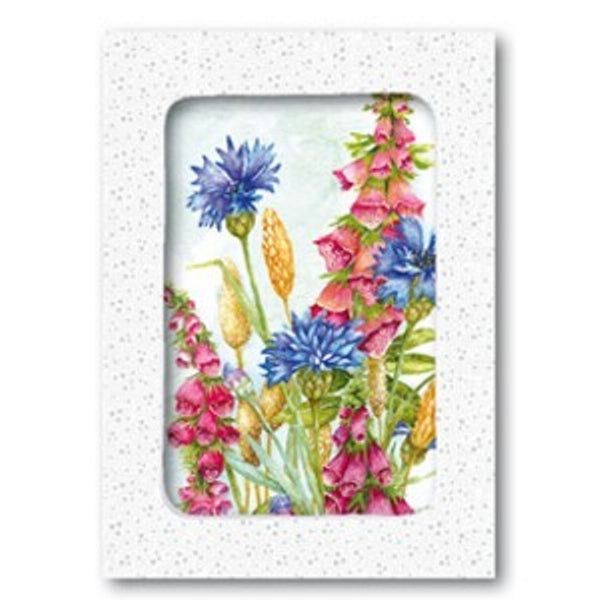 Wenskaarten doosje 5x korenbloem ridderspoor (F12475)