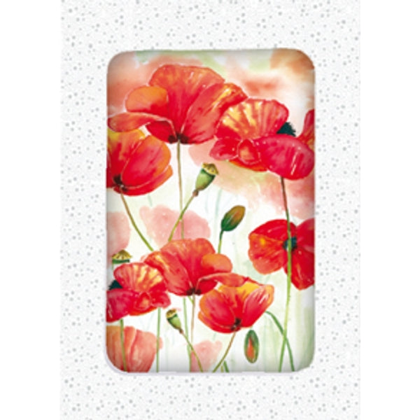 Wenskaarten doosje 5x klaprozen Annette (F12612)