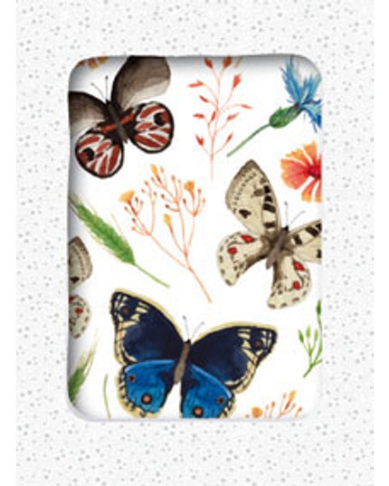 Wenskaarten doosje 5x vlinder bloem (F11097)