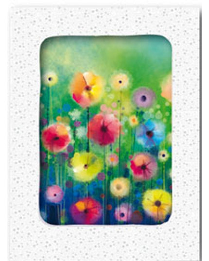 Wenskaarten doosje 5x bloemenveld (F11078)