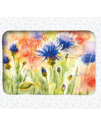 Wenskaarten doosje 5x korenbloemen (F11066)