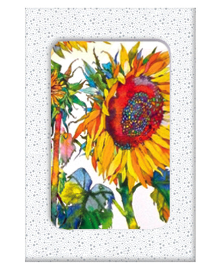 Wenskaarten doosje 5x zonnebloem (F11035)