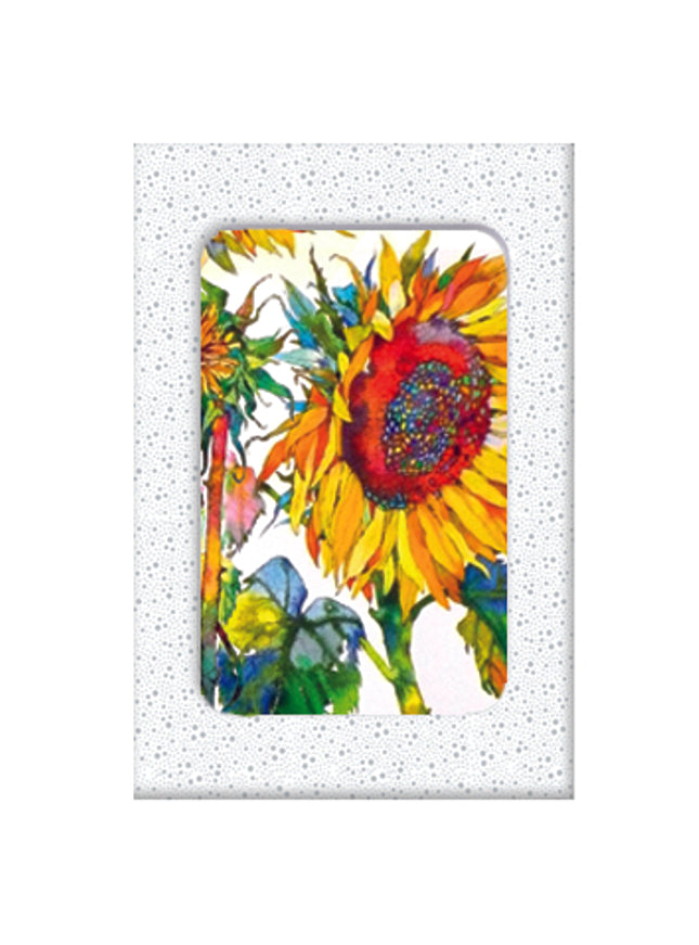 Wenskaarten doosje 5x zonnebloem (F11035)