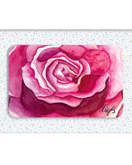 Wenskaarten doosje 5x roos (F11020)