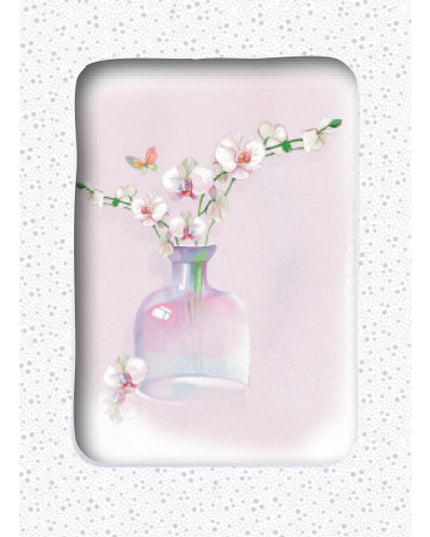 Wenskaarten doosje 5x bloementak in vaas (F10085)