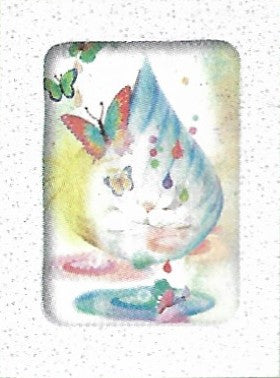 Wenskaarten doosje 5x vlinders en een druppel (F10062)