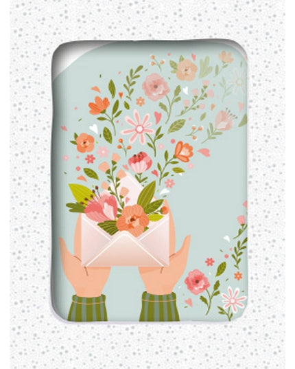 Wenskaarten doosje 5x bloemen en envelop (F10043)