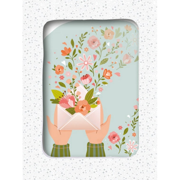 Wenskaarten doosje 5x bloemen en envelop (F10043)