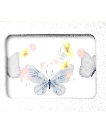 Wenskaarten doosje 5x blauwe vlinders (F10004)