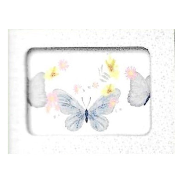 Wenskaarten doosje 5x blauwe vlinders (F10004)