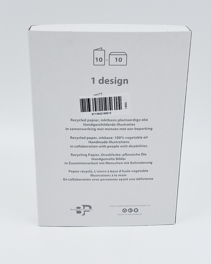 Kerstkaarten doosje 10x roodborstje hulst (F12881)