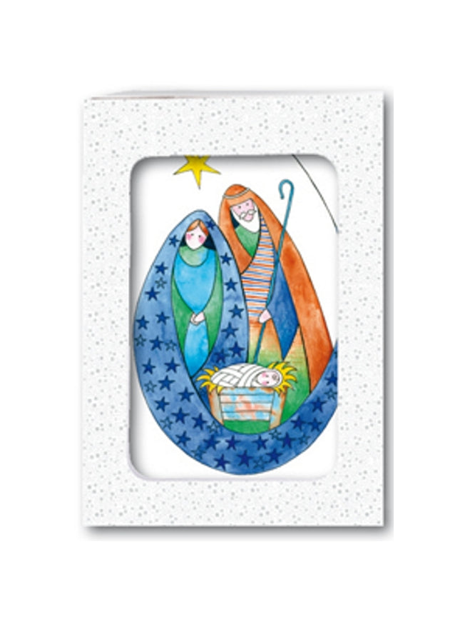 Kerstkaarten doosje 10x Maria en Jozef (F12887)