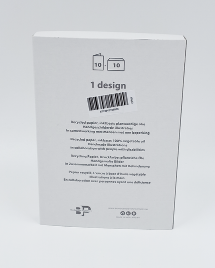 Kerstkaarten doosje 10x kerstduif wit rood (F12962)