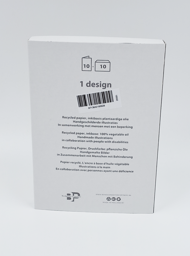 Kerstkaarten doosje 10x kerstduif wit rood (F12962)