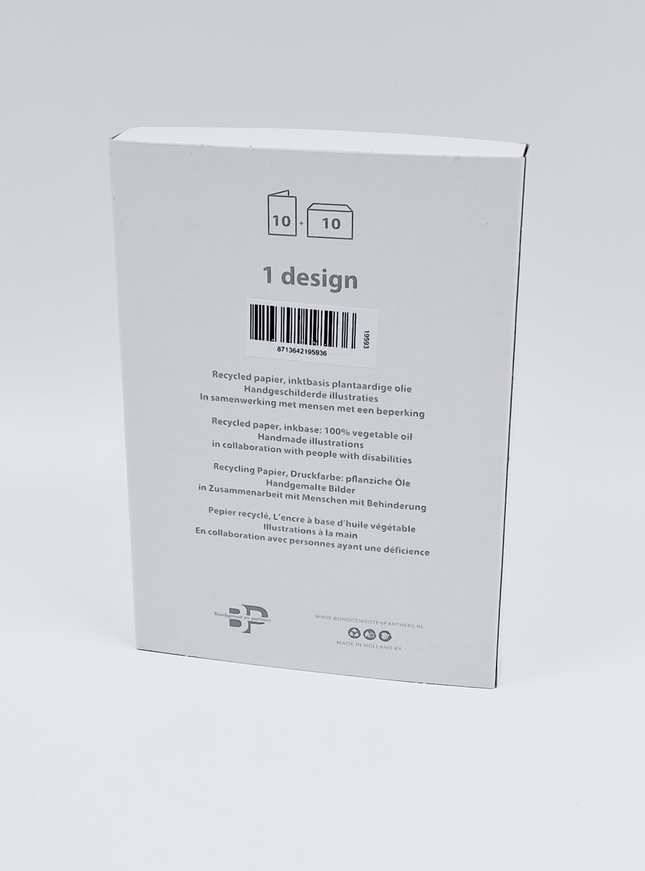 Kerstkaarten doosje 10x ezel Jozef Maria (F12963)