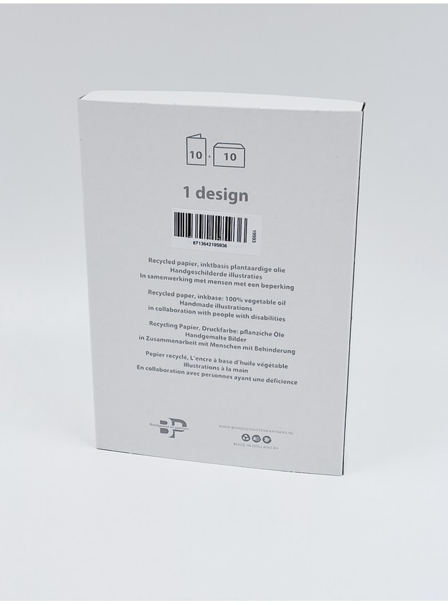 Kerstkaarten doosje 10x ezel Jozef Maria (F12963)